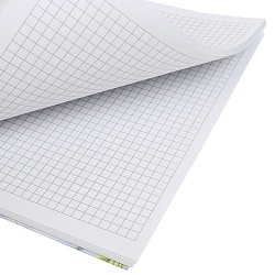 Блокнот 15,5*21см 80л на пластиковых кольцах в клетку "Бабочки"