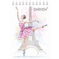 Блокнот 10*14см  60л  "для девочек" на гребне