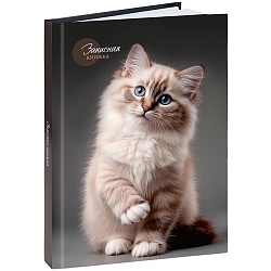 книжка записная  а5 160л "красивый кот" 7бц