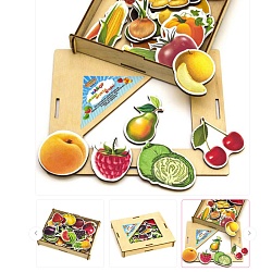 пазл-набор  "овощи, фрукты, ягоды"