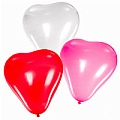 Шар воздушный 10" Сердце ассорти  50шт/уп