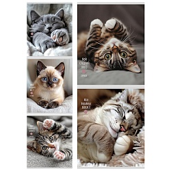 тетрадь  48л кл. "милые котики-5" обложка цветная мелованная