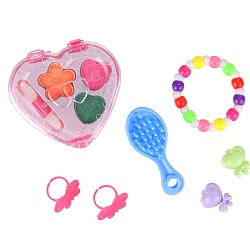 косметика для девочек (тени д/век, заколки, браслет) 