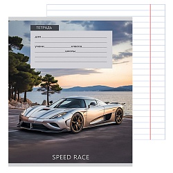 тетрадь  12л линейка цв. обл "авто и пейзаж-2"