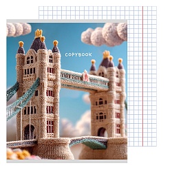 тетрадь  48л кл. "вязанные города" обложка мелованный картон холст