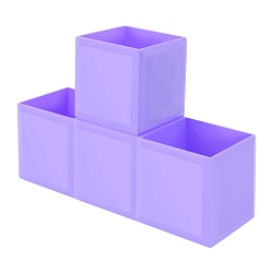 органайзер-трансформер  пластиковый настольный 3 отделения фиолетовый