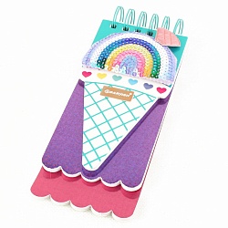 Блокнот  9*22см 180л "Мороженое" на спирали пайетки