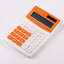 калькулятор настольный 12 разр.  "darvish" 80*134*21мм  бело/оранжевый