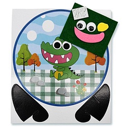 аппликация из фетра 26*20см "крокодильчик"