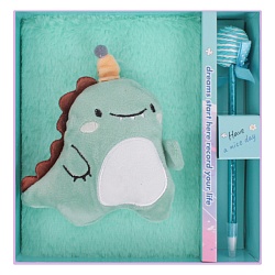 Блокнот A5  80л меховой с ручкой в наборе