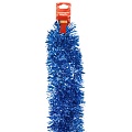 Новогоднее украшение "Мишура" 2м, диаметр 7см  (синяя)