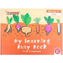 книга с липучками "фрукты и овощи".