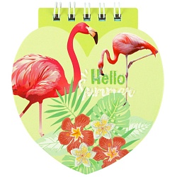 Блокнот A7  40л "Flamingo" на спирали