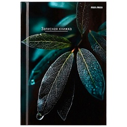 книжка записная  а6  64л "листья-1" 7бц, глянц.лам.