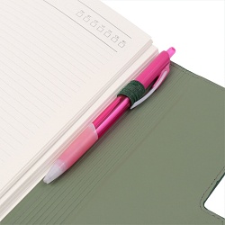 ежедневник а5 недатиров. 112л  обложка кож.зам. зеленая