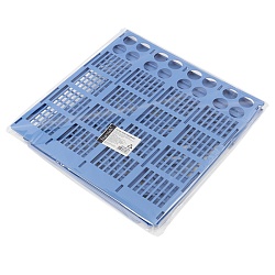 лоток вертикальный 4 отделения сборный синий