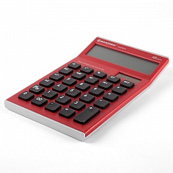 калькулятор настольный 12 разр.  "darvish" 109*174*26мм  красный
