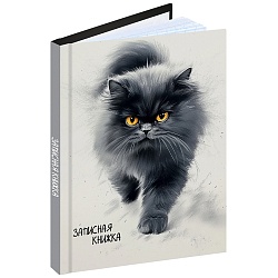 книжка записная  а6  96л "пушистый кот-5" обложка цвет. ламинир 7бц