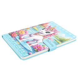 Блокнот 14,5*21см 80л на магнитной застёжке "Единорожка"