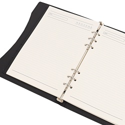 ежедневник а5 недатиров. 100л обложка кож.зам. темно-серая на кольцах