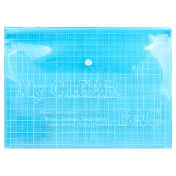 папка-конверт на кнопке а4 синяя 160мкм