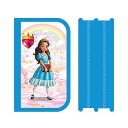 пенал 2отдел.  190*120мм принцесса в школе с откидной планкой