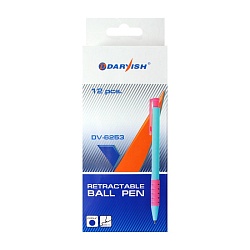 ручка авт. син. "darvish" корпус цветной с цветным резиновым держателем