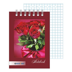 Блокнот  7*10см  60л  "Цветы" на гребне