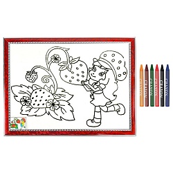 раскраска с контуром + мелки