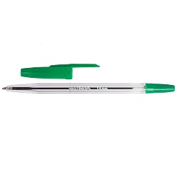 ручка шар. зелёная brauberg корпус прозрачный