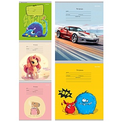 тетрадь  12л косая линия цв. обл "микс-5785"