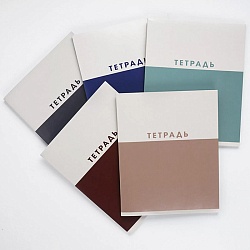 тетрадь  48л кл. "двухцветная" обл. мелов. картон