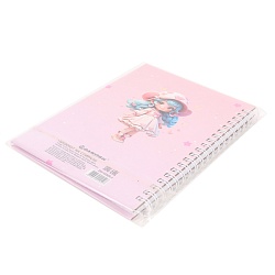 Блокнот 13*18см 48л на спирали в клетку "Девочка"