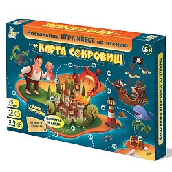 игра настольная "карта сокровищ"  квест по чтению 
