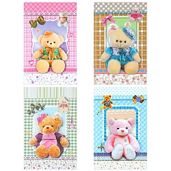 Блокнот 19*13см 60л в линейку "3D Мишка" европодвес