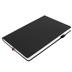 ежедневник а5 недатиров. 180л обложка кож.зам. чёрная