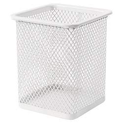 стакан металлический для канцелярских принадлежностей белый