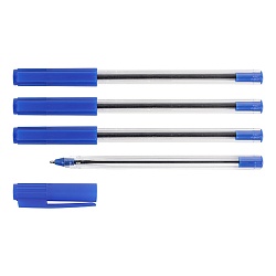 набор ручек шар.  4шт/уп корпус прозрачный