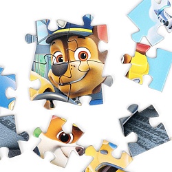 пазл   35 деталей  суперщенки в машинках