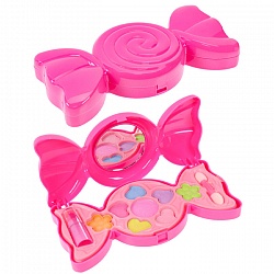 набор детской косметики "розовая конфетка" (помада, тени ,аппликатор)