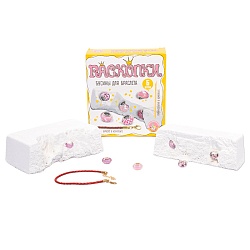 раскопки "бусины для браслета" (6 бусин-шармов) розовый