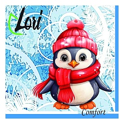 салфетка бум. 2-х слойная "пингвин" 33*33см (16шт.уп.)