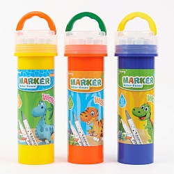 фломастеры 12цв  двухсторонние на водной основе