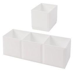 органайзер-трансформер настольный  пластиковый 3 отделения белый