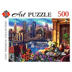 пазлы  500 элементов ночной мегаполис artpuzzle