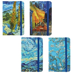 блокнот  9*14см 80л на резинке с цветным срезом (книжка записная)