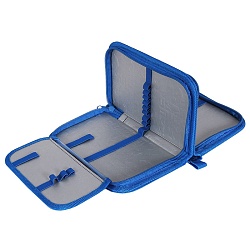 пенал 2отдел. 190*120мм black moto с откидной планкой