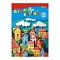картон цветной  8л. 8цв. и цветная бумага 16л. 8цв "цветные домики" в папке