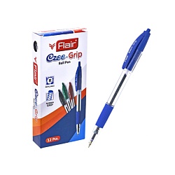 ручка авт. синяя  "flair" ezee-grip прорезиненный грип