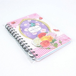 Блокнот 18,5*12см 60л на спирали с рисунком 3D "цветы"